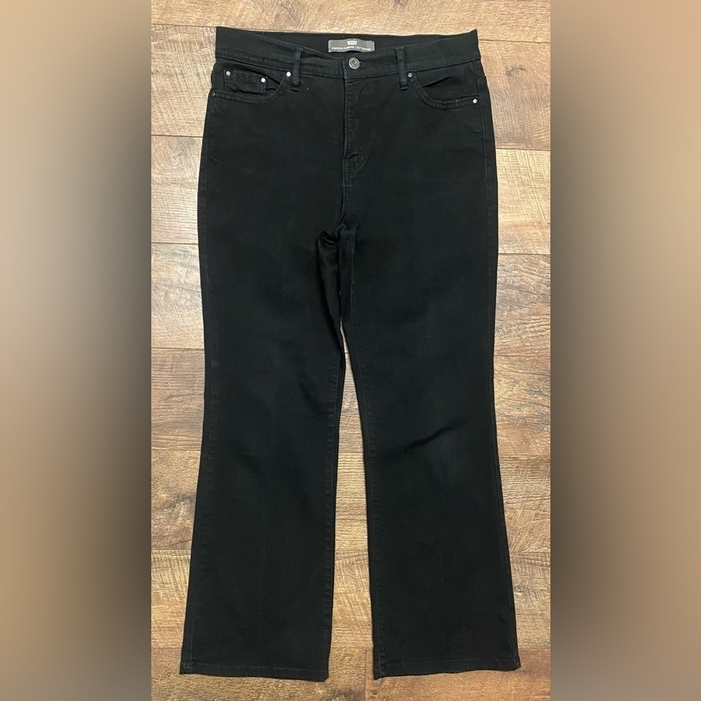 LEVI’S Black 100% Cotton Slimming 512 Bootcut Studded Pocket Jeans Size 12